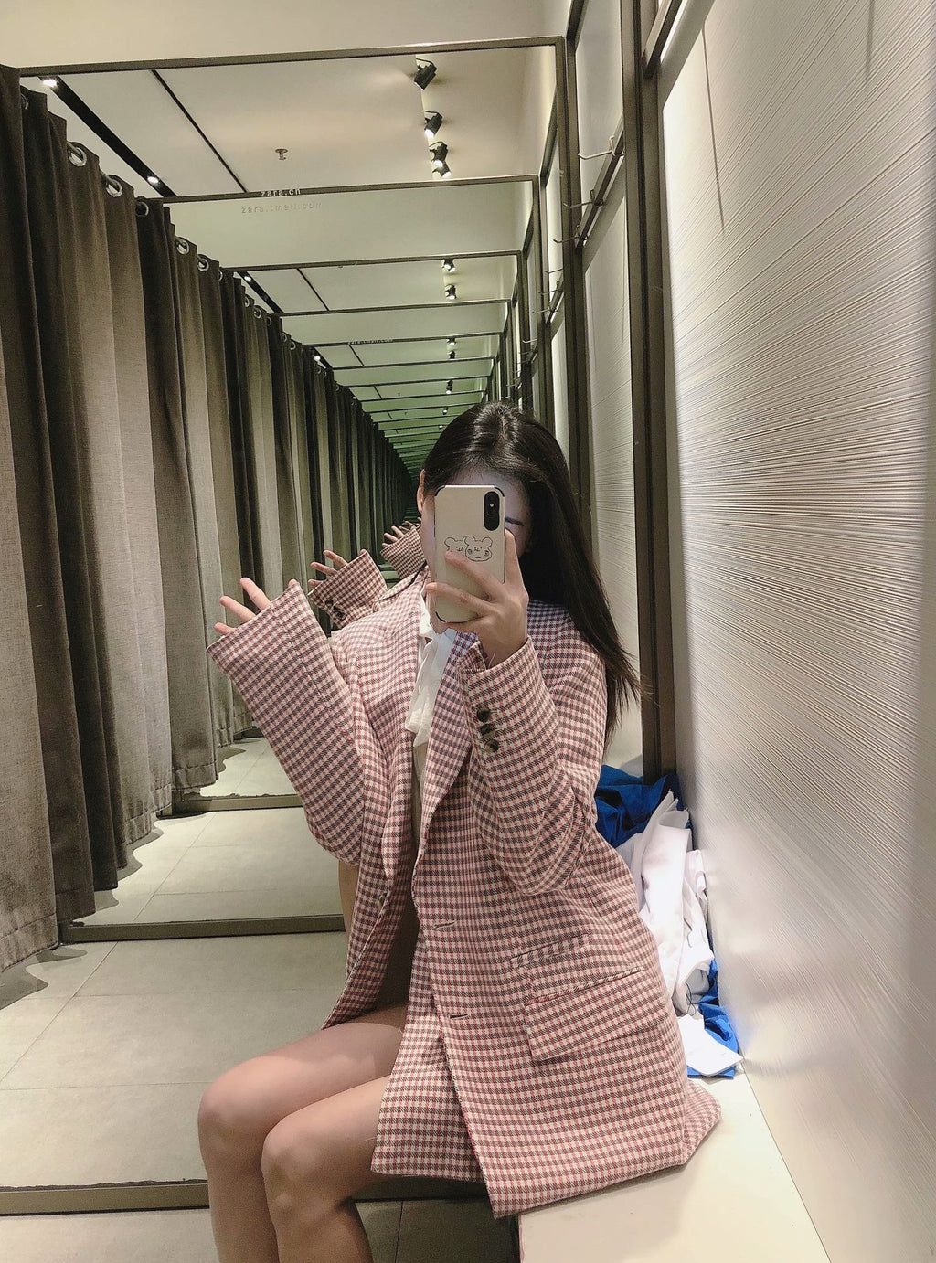 European And American Style New Fashion Houndstooth Casual Suit Jacket, Hakama