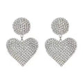 Love Earrings Women Long Earrings Large Silver Needle Earrings Women