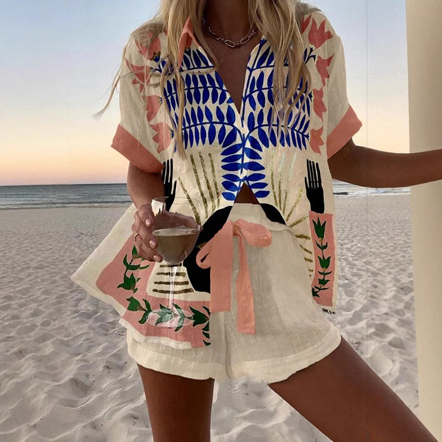 Personalized Gorgeous Digital Printing Casual Suit Women