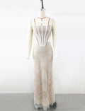 Bandage Dress Women's French Lace Dress