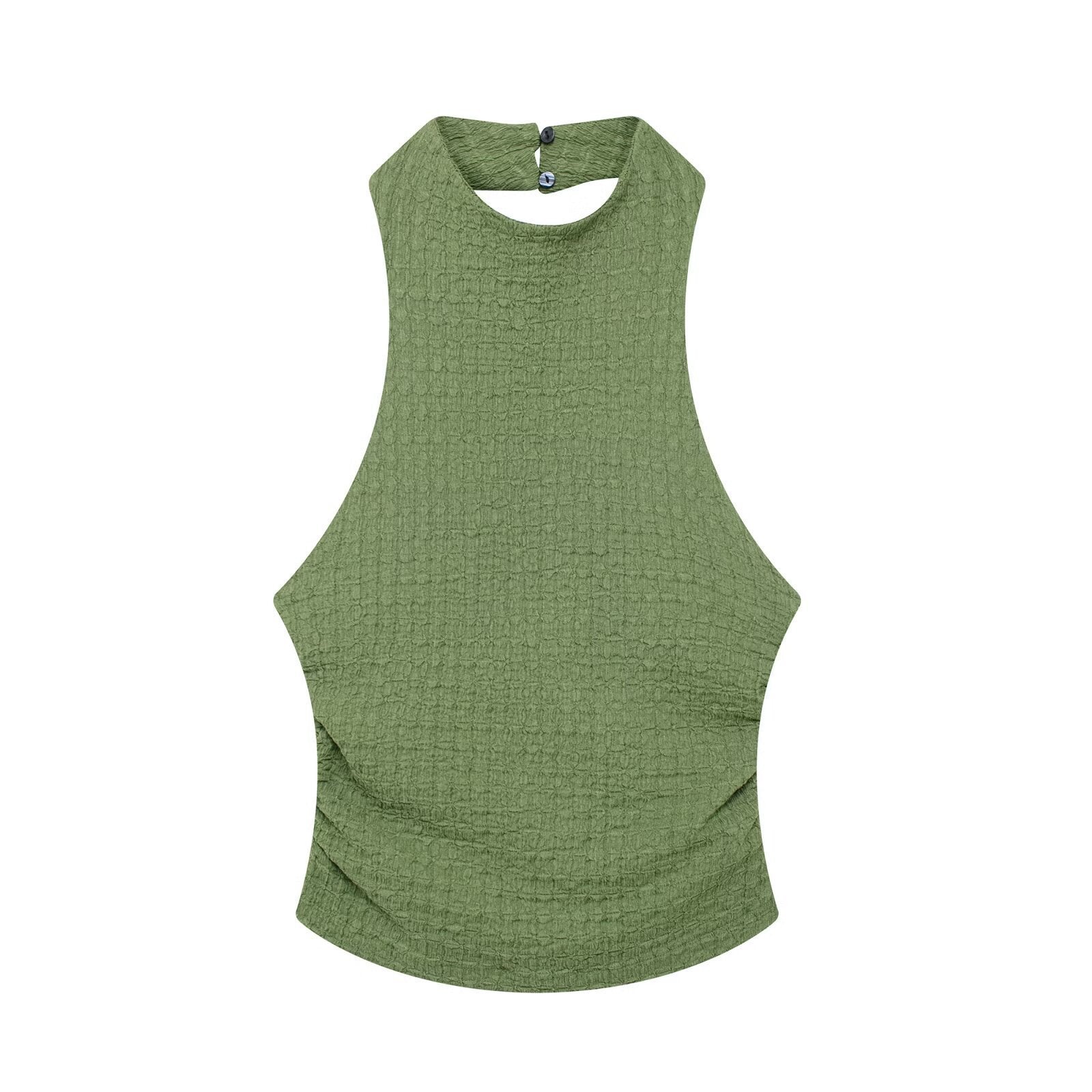 Stylish Good Texture Hanging Collar Top