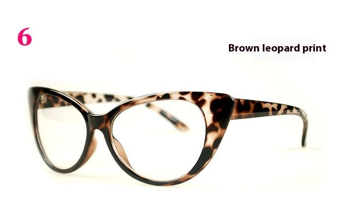 Classic Retro Women's Cat Eye Plain Glasses