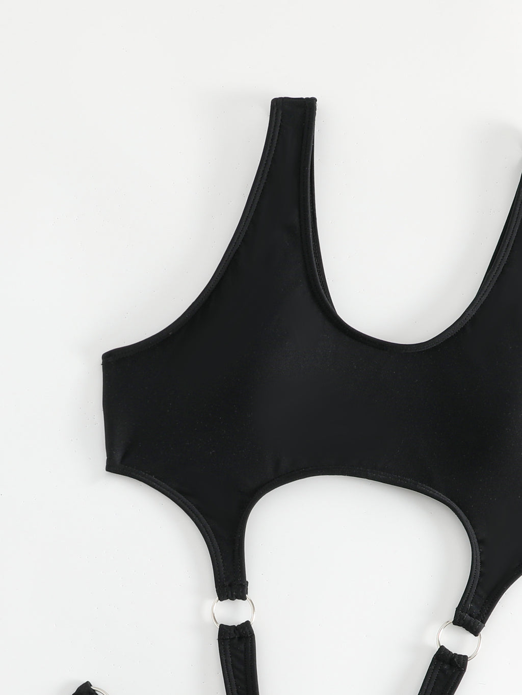 Women's Solid Color Ring One-piece Swimsuit Sexy Bikini