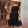 Summer Hollow Backless Sling Dress