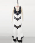 Sexy Exquisite Black Lace Stitching Dress