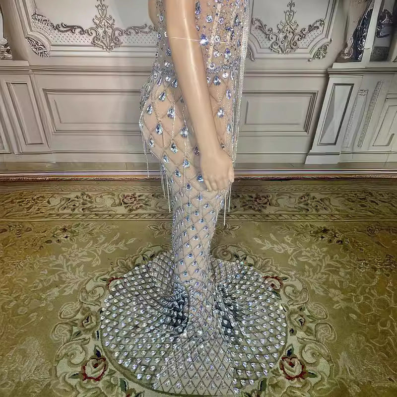 No Back Traceless Sexy Elegant Fishtail Gown
