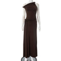 Women's Twisted Waist Irregular Pleated Sexy Dress