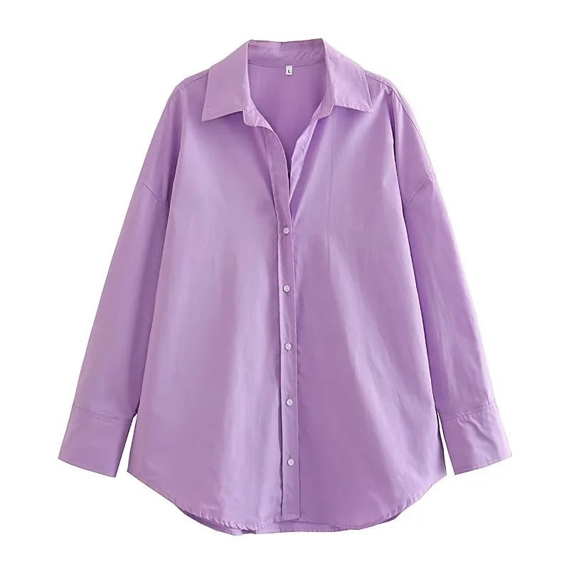 Urban Casual Multi-color Poplin Shirt