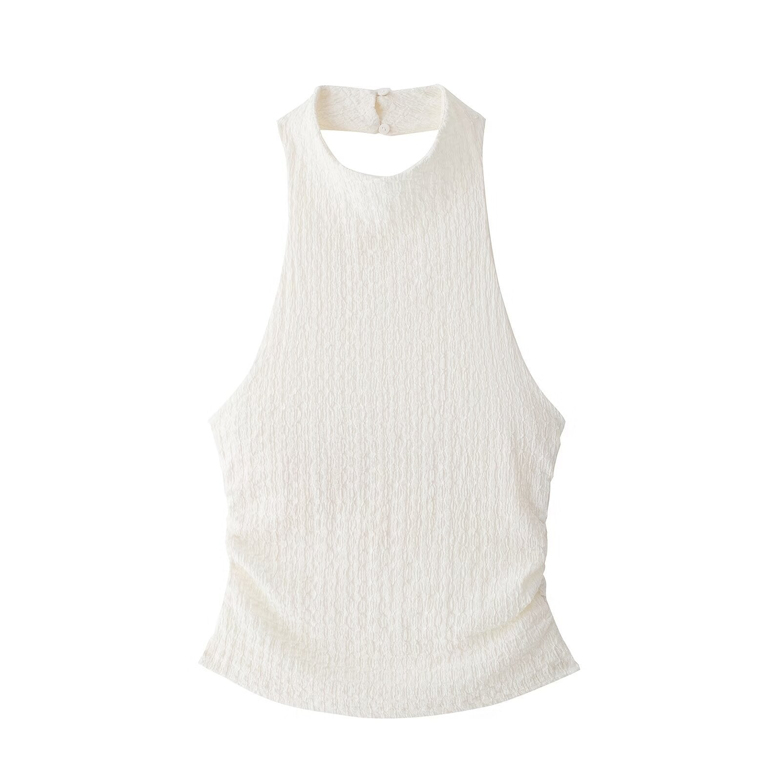 Stylish Good Texture Hanging Collar Top