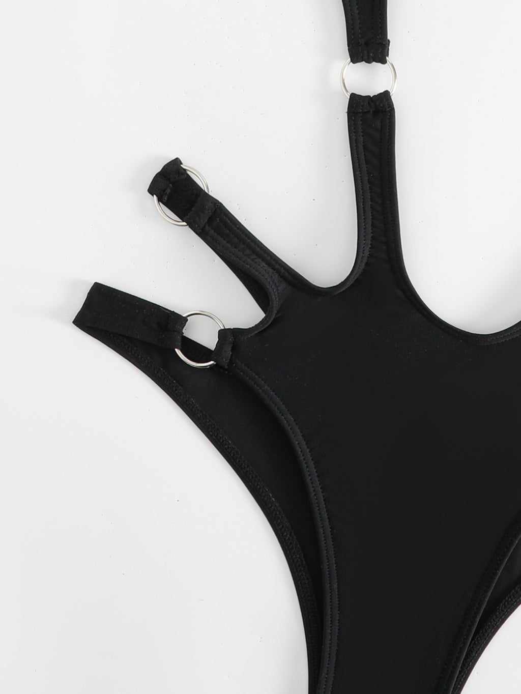 Women's Solid Color Ring One-piece Swimsuit Sexy Bikini