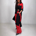 European And American Three-quarter Sleeve Printed Top And Pants Commute Leisure Suit