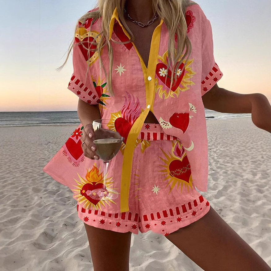 Personalized Gorgeous Digital Printing Casual Suit Women