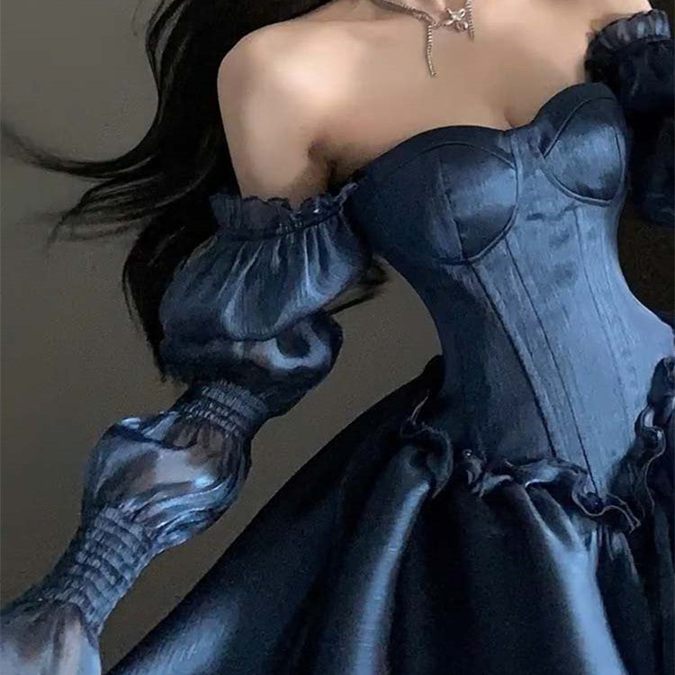 Women's Fashionable Temperament One-shoulder Dress
