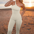 New One Shoulder Sports Jumpsuit For Women