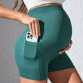 European And American Pregnant Women Pocket Shorts Summer 2024 New High Waist Belly Support Sports Yoga Shorts For Pregnant Women Women