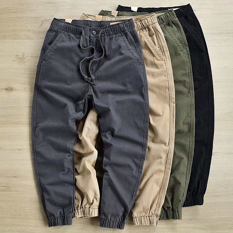 Versatile Workwear Pants Wear-resistant Work Solid Color Fashion Solid Color Work Casual Men's Cargo Pants