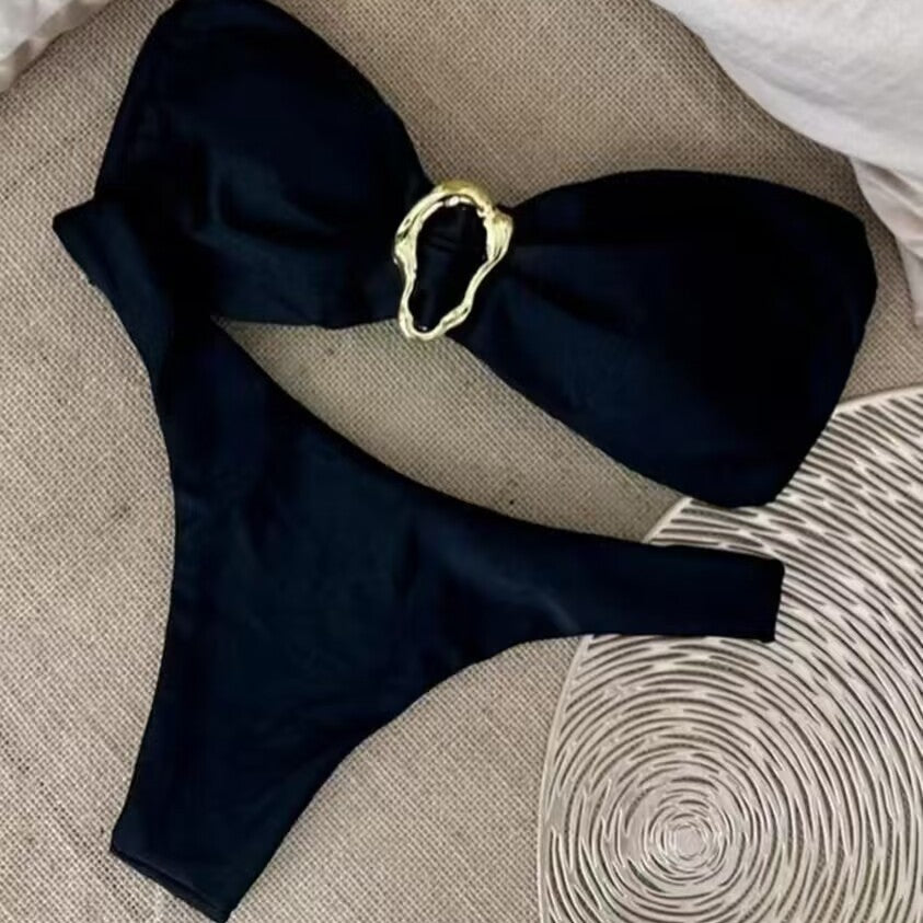 Women's Bikini Tube Top Split