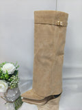 Lock Pants Boots Knight Boots Mid-calf