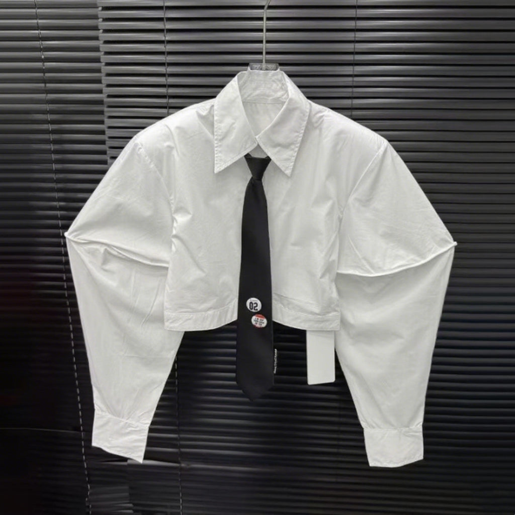 New Women's Clothing With Tie Short Shirt Fashion