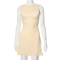 Backless Ruffles Casual Package Hip Dress