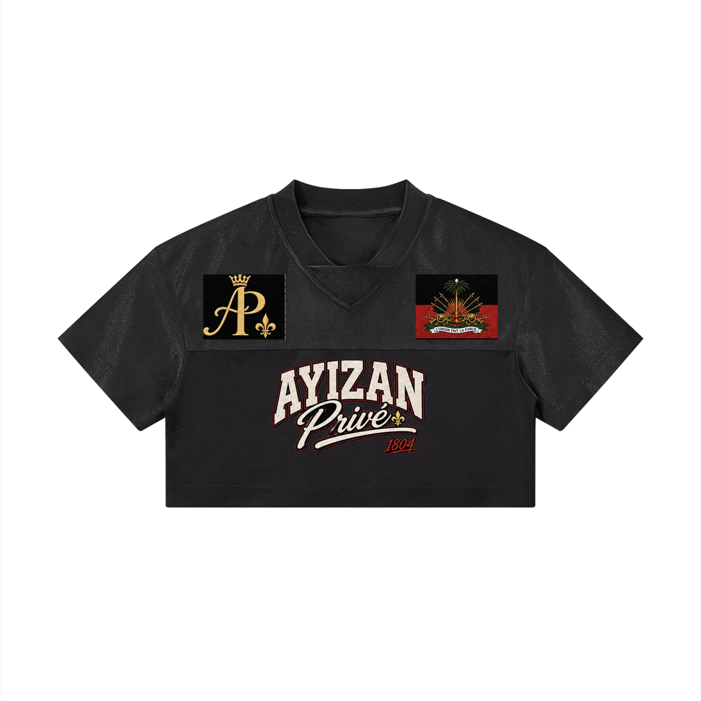 Women’s Cropped Paneled V-Neck Jersey