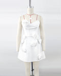 European And American Three-dimensional Flower Decoration Tight Strapless Bandage One-piece Dress