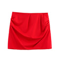 Solid Color Sleeveless Cold-shoulder Sexy Jumpsuit Base Clothing Slim Fit Slimming Ruffle Hip One-step Skirt