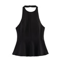 European And American Style Skinny Slimming Short Skirt Hem Stretch Sling Top