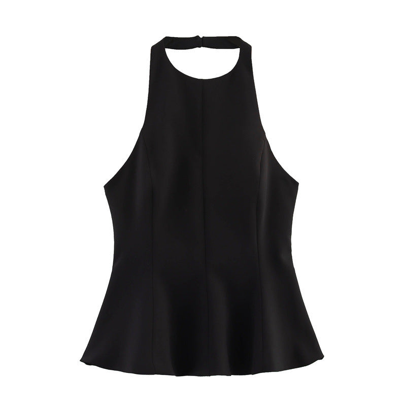 European And American Style Skinny Slimming Short Skirt Hem Stretch Sling Top