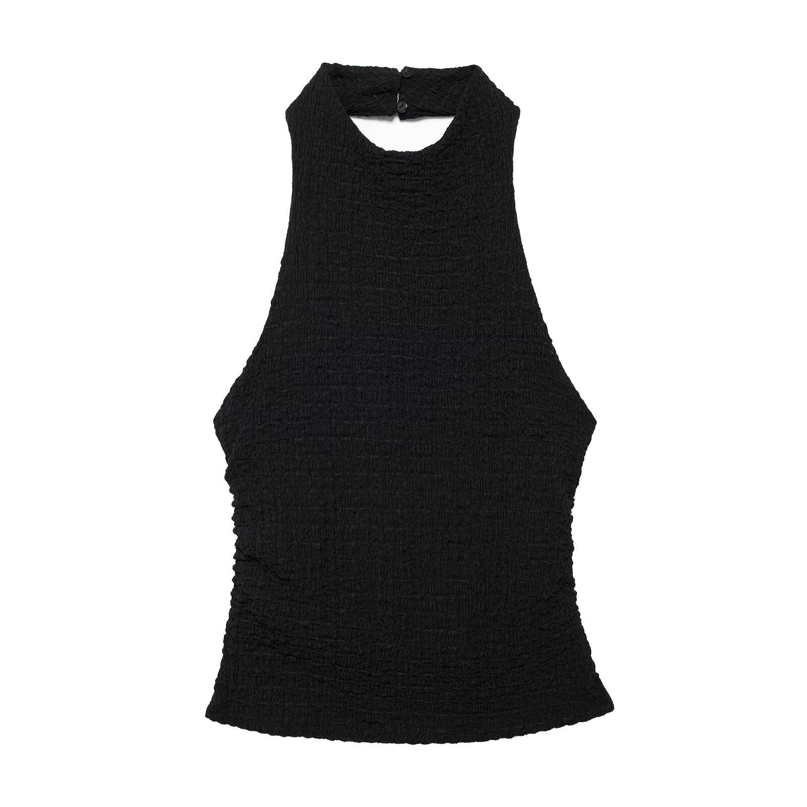 Stylish Good Texture Hanging Collar Top