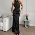 Ding Holder Sleeveless Split Dress Female